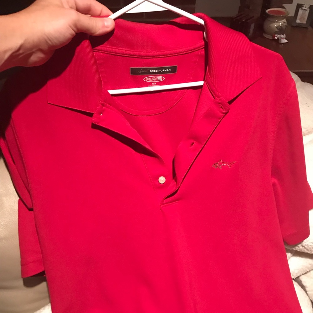 New Salmon colored Greg Norman Golf Shirt- size MM